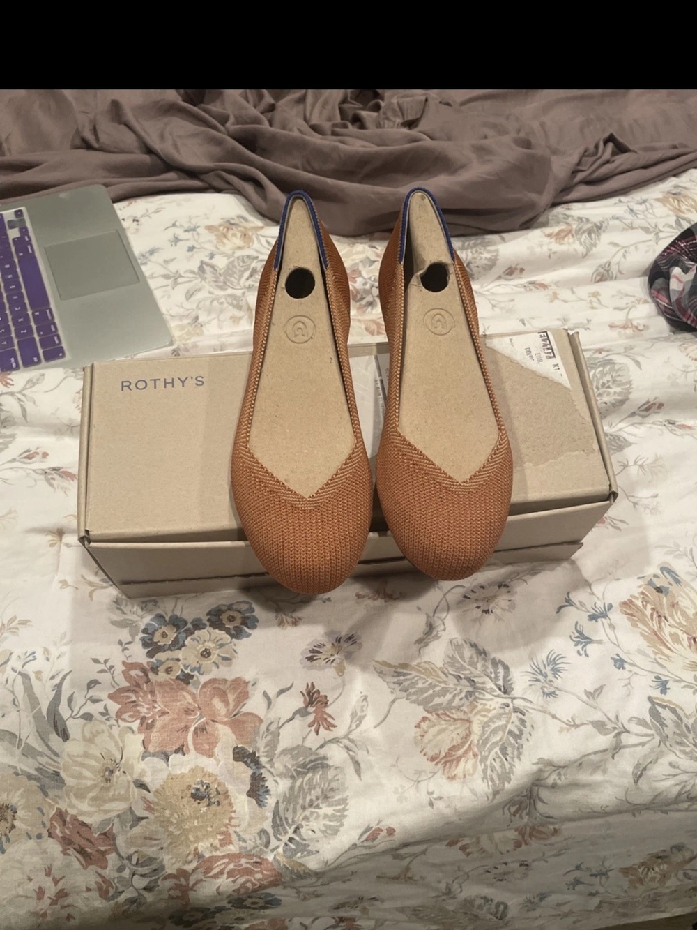 Rothy's Round Toe Flats in Fawn Burnt Orange Size 6 Is Discontinue This Color